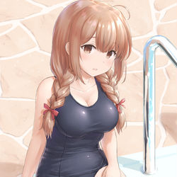 This is a pixiv picture whose title is スク水神州丸。.