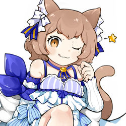 This is a pixiv picture whose title is 😼.