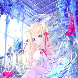 This is a pixiv picture whose title is 水の魔法.