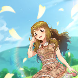 This is a pixiv picture whose title is 花畑の美也.