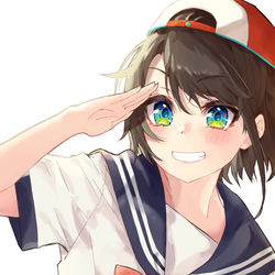 This is a pixiv picture whose title is 【祝】スバルちゃん2周年おめでとう！.
