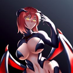 This is a pixiv picture whose title is カイリ「サキュバス」.