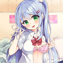 This is a pixiv picture whose title is 「朝っすね～…間に合うかな」.