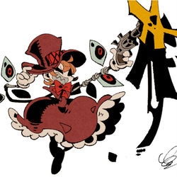 This is a pixiv picture whose title is ☠️.
