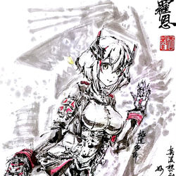 This is a pixiv picture whose title is 【極道畫師】羅恩.