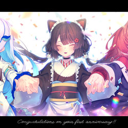 This is a pixiv picture whose title is さんばか 1st Anniversary.