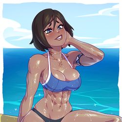 This is a pixiv picture whose title is Korra's Summer.