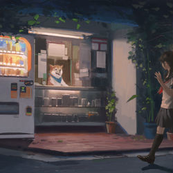 This is a pixiv picture whose title is 皐月、お店.