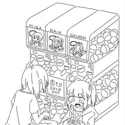 This is a pixiv picture whose title is カプセルトイ.