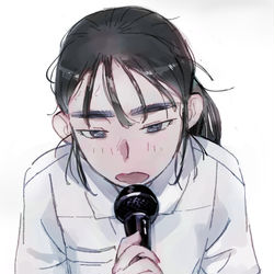 This is a pixiv picture whose title is microphone stand.