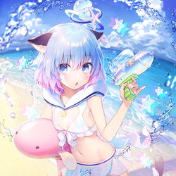 This is a pixiv picture whose title is 水着メルキュール.