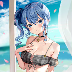 This is a pixiv picture whose title is 水着すいちゃん.
