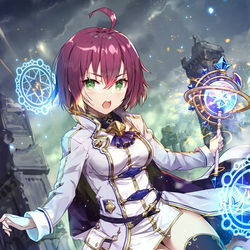 This is a pixiv picture whose title is 【神界のヴァルキリー】マーゴ.