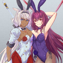 This is a pixiv picture whose title is ダブル槍バニー👯.