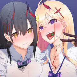 This is a pixiv picture whose title is 鈴谷　熊野　アズールレーン.