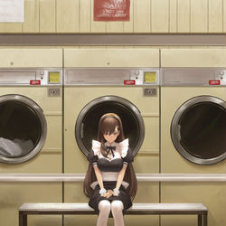 This is a pixiv picture whose title is maid.
