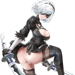 This is a pixiv picture whose title is 2b.