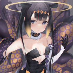 This is a pixiv picture whose title is Ninomae Ina’nis.