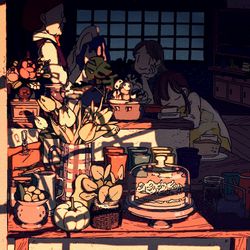 This is a pixiv picture whose title is 夕暮れのキャトル.