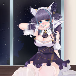 This is a pixiv picture whose title is 猫猫雪糕~.