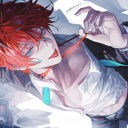 This is a pixiv picture whose title is 観音坂独歩.