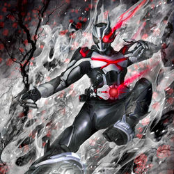 This is a pixiv picture whose title is 仮面ライダーアークワン.