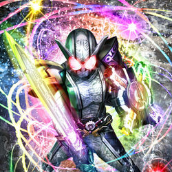 This is a pixiv picture whose title is 仮面ライダーＷ　サイクロンジョーカーエクストリーム.