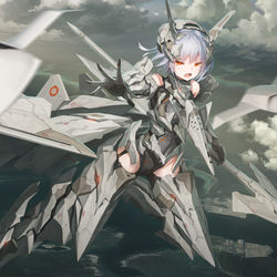This is a pixiv picture whose title is ADF-11F レーベン【有人型】【manned model】.