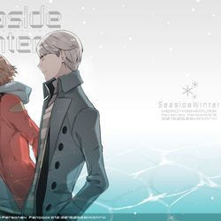 This is a pixiv picture whose title is 【主花既刊web再録】Seaside Winter.