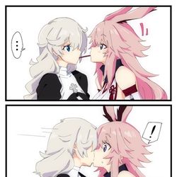 This is a pixiv picture whose title is ポッキーゲーム.