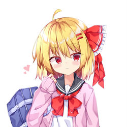 This is a pixiv picture whose title is 制服ルーミアちゃん.