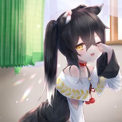 This is a pixiv picture whose title is 「ぉはょ」.