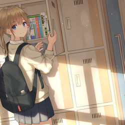 This is a pixiv picture whose title is また明日.