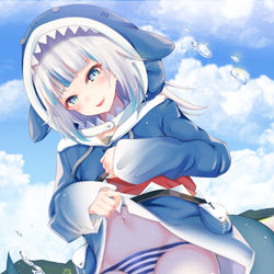 This is a pixiv picture whose title is Gawr Gura F A N A R T.