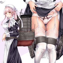 This is a pixiv picture whose title is 艦娘メイド隊 由良.