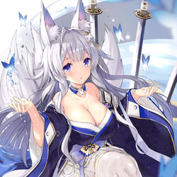 This is a pixiv picture whose title is 信濃・水月.