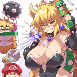 This is a pixiv picture whose title is クッパ姫二周年.