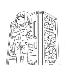 This is a pixiv picture whose title is ゲーミングPC.