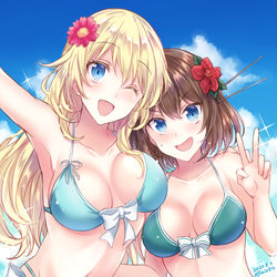 This is a pixiv picture whose title is 【艦これまとめ】水着艦娘BOX2020.