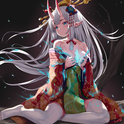 This is a pixiv picture whose title is Oni  2.