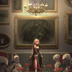 This is a pixiv picture whose title is 晩餐.
