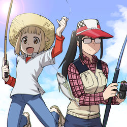 This is a pixiv picture whose title is なかよし先輩後輩.
