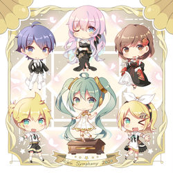 This is a pixiv picture whose title is 「初音ミクシンフォニー2020 5th Anniversary」.