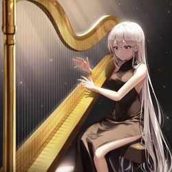 This is a pixiv picture whose title is ハープ.