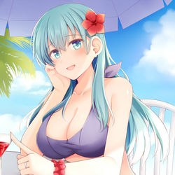 This is a pixiv picture whose title is 水着鈴谷.