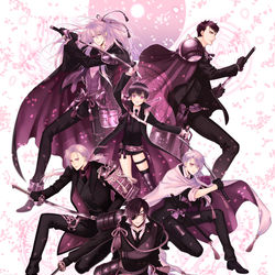 This is a pixiv picture whose title is 桜色長船.