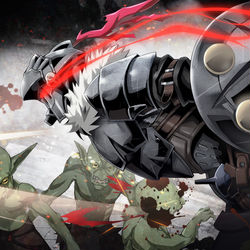 This is a pixiv picture whose title is ゴブリンスレイヤー.