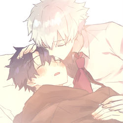 This is a pixiv picture whose title is 【腐】サンぐだ♂まとめ（ぐだ♂の年齢操作あり）【FGO】.