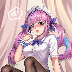 This is a pixiv picture whose title is 凑阿库娅黑丝.