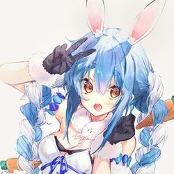 This is a pixiv picture whose title is 兎田ぺこら.